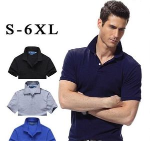 الصيف التطريز قمصان بولو رجل القطن قمصان بولو الرجال قصيرة الأكمام قمصان غير رسمية الرجل الصلبة قميص Camisa المحملة حجم S-6XL