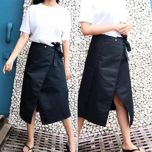 Önlükler Kore Tarzı Moda Bel Denim Apron Su Geçirmez ve Anti-Kiralama Barista Çalışma Bezi Tüm Durumlar İçin Uygun