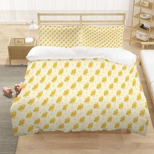 Bettwäsche -Sets hell warme Sonnenblumen Home Textile Amerikanische/europäische/britische Größe bequemer Quilt Cover Kissenbezug Schlafzimmerdekoration