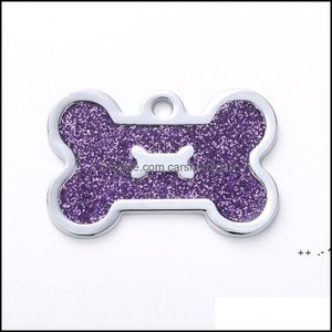 Targhetta per cani, carta d'identità Forniture per animali domestici Giardino di casa Osso Glitter Targhetta identificativa per gatti Aessories Nome del cucciolo inciso Numero di telefono Gwe10373 Consegna a domicilio 2021 Ol