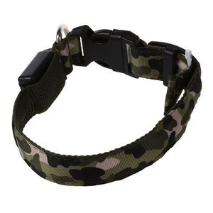 Dog Collars & Leashes Green L, Pets LED Leopard Night Safety Collar Adjustable