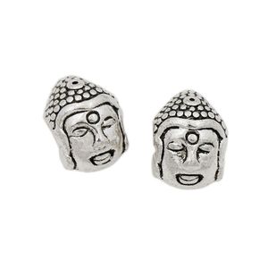 Alloy Buddha Head Shakyamuni Buddhism Big Hole Beads 45pcs/lot 10x14mm Tibetan Silver L1326 Charms Fit European Alloy Bracelet