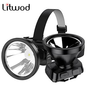 z20 Dropshipping High Quality Built-in Rechargeable 2400mah Battery Led Headlamp Flashlight Headlight Car Wall Charger Camping Light
