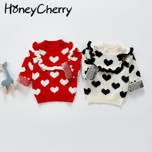 Kids love spring clothing baby girl sweater knit cardigan tops clothes knitted kids 210515