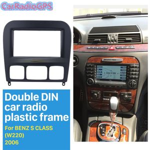 2Din Dash Çerçeve Kiti Araba Radyo Fasya 2006 Mercedes Benz S Sınıf W220 DVD Stereo Panel Trim Kurulum