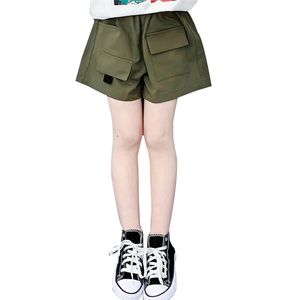 Sommer Hosen für Mädchen Einfarbig Kinder Kurze Casual Stil Jogginghose Kinder Elastische Taille Kind Mädchen Kleidung 210527