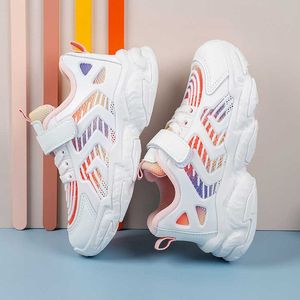 Pojke Andas Rainbow Sneakers för tjejer 11 12 Springs Barnens höstsportskor för barn Boys Skolans Casual Stripe Shoe G1025