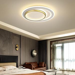 Luzes de teto lustres de LED modernos para o quarto 2021 Golden redondo lâmpada inteligente sala de estar loft kitchen banheiro luz decorativa