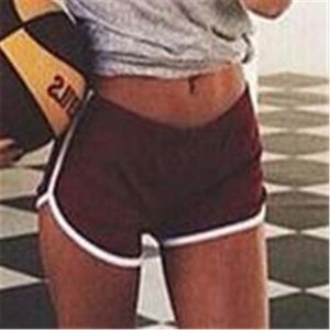 Pantaloncini da corsa da donna ad asciugatura rapida, elastici, sportivi, da donna, estivi, solidi, fitness, allenamento in palestra