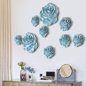 Wall Stickers Three Dimensional Rose Decoration Pendant Creative Living Room Bedroom