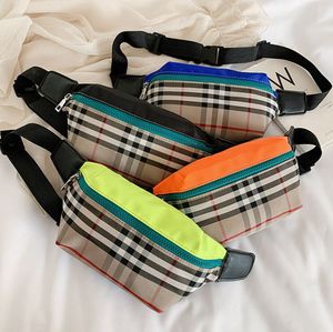 Kinder Mini Taille Handtasche Canvas Kinder Red Fanny Pack Jungen Mädchen Telefon Brieftaschen -Chest -Taschen Babygürtelbeutel Packs