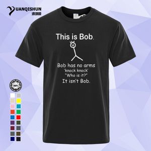 Yuanqishun 17 Kolory Letnie Mężczyźni T Shirt To jest Bob T-shirt nie ma ramienia żartu dań Najwyższej jakości krótki rękaw 100% bawełniana koszulka 1184-K