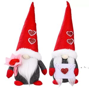 Valentinstag-Zwerg-Plüschpuppe, handgefertigt, schwedische Elfe, Valentinstagsgeschenke für Frauen, Männer, Heimtischdekorationen RRD13444