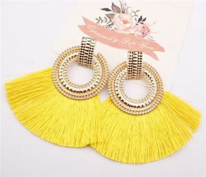 Tassel Earrings Female Statement Jewelry Women Long Vintage Bohemian Drop Dangle & Chandelier