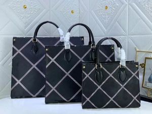 O novo couro genuíno de vendas quentes Onthego GM MM PM Bag bolsas de grife de luxo mensageiro bolsas de compras bolsos de ombro Sacos de cosméticos frete grátis