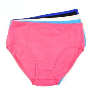 6 pcs / lot grossist Damkläder Högstiga Färg Kvinnor Plus Storlek Bomull Briefs Panties 6955 210730