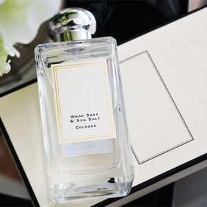Perfume famoso de colônia para homens e mulheres, 100ml, sal marinho, longa duração, perfume de cavalheiro, cheiro incrível, fragrância portátil, envio rápido