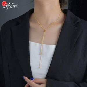 Łańcuchy Sifisrri Rozciąganie Regulowany Okrągły Naszyjnik Snake Stal Nierdzewna Dla Kobiet Dziewczyna Party Moda Unisex Wrist Jewelry Prezent