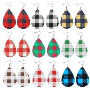 Christmas Round Earbob PU Leather Earrings Household Sundries Scotticize American Wind Earring For women Jewelry ZYY958