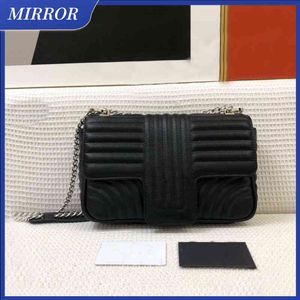 Spiegel Top Qualität Silberkette Schulter Brief Messenger Bag Luxus Designer G Damen Leder Material Dekorative Handtasche