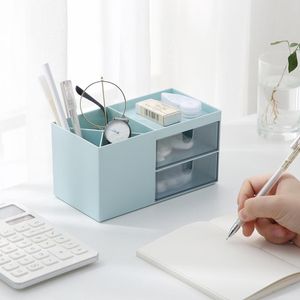Storage Boxes & Bins Makeup Organizer For Student Large Capacity Cosmetic Box Desktop Jewelry Nail Polish Drawer Container Pen Pencil Holder
