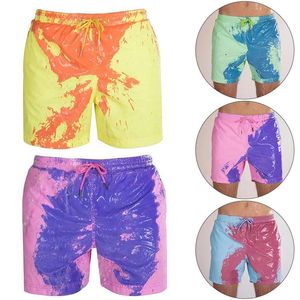 Designer Mens Shorts Swim Shorts Touch Water Color Changing Quick Dry Discoloration Surfing Male Cool Swimwear Trunks Beach Bathing Suits