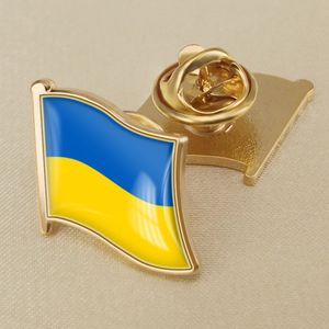 Ukrainian Pin Crafts Metal Badge Brooch Patriot flag Banner Individual Package