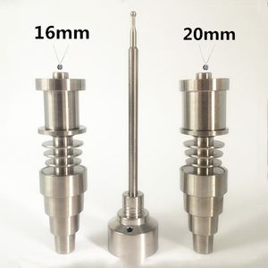 Domeless GR2 Titanium Nails Hookahs 16mm 20mm Dnail Enail Heater Coil Carb Cap Наборы для женщин и мужчин, стеклянная трубка, водяной бонг, аксессуары для курения