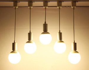 2 adet Kolye Lamba Tutucu Işık E27 Lambaları Taban Tavan LED Parça Işıkları Ayarlanabilir Ray Aydınlatma Mall Sergi / Giyim Mağazası