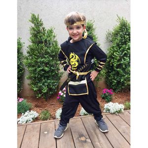 Halloween Birthday Dragon Ninja Costume Cosplay Warrior Costume Kids Boys Girls Children Swordsman Suit Costumes Q0910