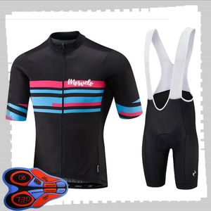 Pro Team Morvelo Cycling Kurzarmtrikot (Trägerhose) Shorts-Sets Herren Sommer atmungsaktive Rennradbekleidung MTB-Fahrrad-Outfits Sportuniform Y210415132