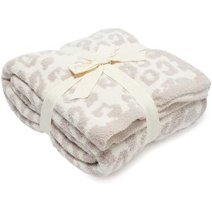 Divano da sogno con stampa a stampa leopardo di divano a mezza pile per bambini in maglia 140x200cm 211122