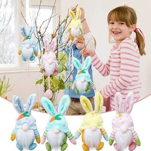 Bahar Partisi Dekor toptan satış-ABD hisse senedi paskalya parti favor yüzsüz gnome tavşan bebek el yapımı yeniden kullanılabilir ev dekorasyon bahar asılı tavşan süsler çocuklar hediye