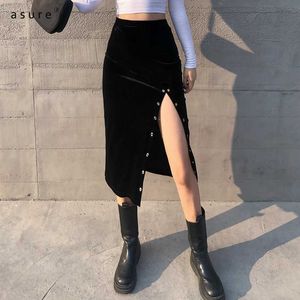 Женщина эмо юбки Mall Goth Y2K одежда Kawaii E Girl Mini юбка для подростков женский панк эстетический гранж HD01352 210712