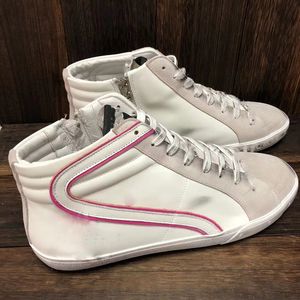 İtalya Marka Slayt Sneakers Bayrağı Ltd Yüksek Üst Ayakkabı Klasik Beyaz Do-Eski Kirli Tasarımcı Kadınlar Adam Eğitmenler