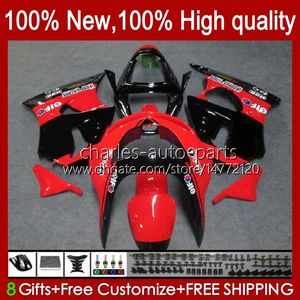 Formplåtar Sats för KAWASAKI NINJA ZX6R ZX636 ZX600 ZX600CC 98-99 Påbyggnads 16No.4 ZX600 600cc ZX636 ZX6R 98 99 ZX 636 600 CC 6 R 6R 1998 1999 Motorcykel Bodys fabrik röd blk