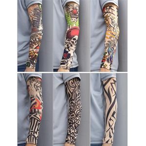 Wholesale seamless arm warmers for sale - Group buy 1pcs Tattoo Arm Warmers Set Seamless Sleeve Men And Women Riding Driving Ice Silk Sunscreen Summer Sun UV Protection Elbow Knee Pads