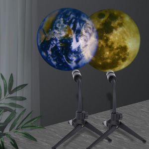 Nachtlichter Himmelslicht Planet Magic Projektor Mond Erde Projektion LED-Lampe 360 ° drehbar USB wiederaufladbar für Kinder