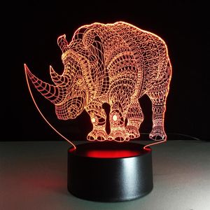 Wholesale toy nightlight for sale - Group buy Night Lights Rhinoceros Shape D LED NightLight Table Lamp Touch Remote Control USB Lampara Baby Sleep Lightings Decor Kids Gift Toys