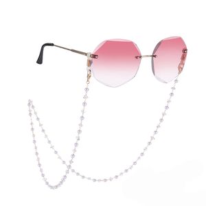 Pérolas Cristal Beads Óculos Cadeia Máscara Máscara Titular Colar Eyeglasses Lanyard Sunglasses Strap Verão Jóias