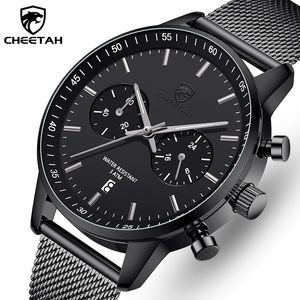 Mens Watches CHEETAH Luxury Brand Fashion Sports Watch Men Stainless Steel Chronograph Quartz Wristwatch Relogio Masculino 210517