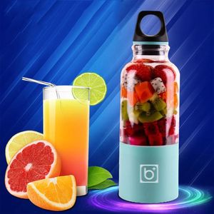 Portable Blender 500ml Electric Juicer Cup Mini Juice Maker Fruit Mixer Squeezer USB Rechargeable