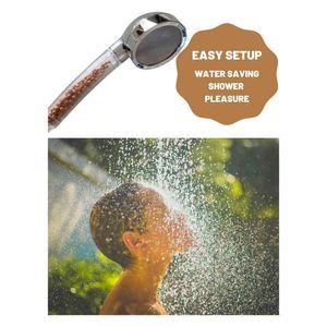Docce per rubinetto del bagno Soffione doccia Getto regolabile Risparmio ad alta pressione Purificazione dell'acqua Filtro anionico Ugello relax H1209