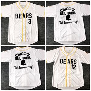 Ship from US Bad News Bears Baseball Jersey 1976 Chico's Bail Bonds Kelly Leak Tanner Boyle Men's Stitched White Top Quality Jerseys