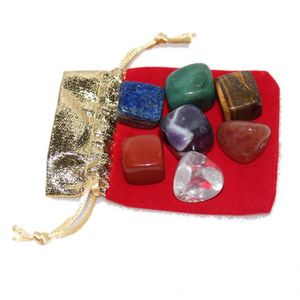 WLL729 - Chakra Stone Set | Natural 7 Colors | Irregular Polished Stones | Reiki & Yoga Healing | Individual Crafts.