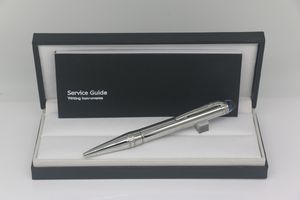 Classi Metal Tükenmez/Makara/Dolma kalem, Mavi Kristal baş koruyucu kafesli Paslanmaz çelik Gümüş/Gri Süsleme