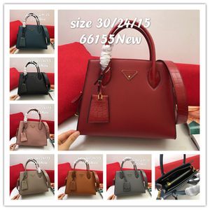 Designer Bolsas Galleria Saffiano De Couro Médio Bag Double Top Lidar com Totes de Ombro Ajustável Destacável Bolsa de Bolsa de Bolsa Cross-corpo Zipper Sacos de Mulheres Vintage