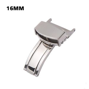 Wholesale leather watch band deployment clasp for sale - Group buy Watch Bands Mm Butterfly Watchband Deployment Buckle Folding Clasp Stainless Steel Strap Replacement For Leather Watches Band