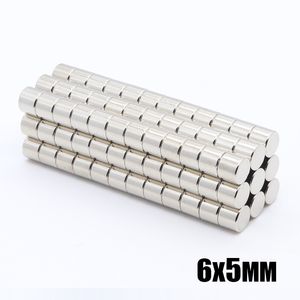 Partihandel - I lager 100PCS Stark Round NDFEB Magneter Dia 6x5mm N35 RARE Earth Neodymium Permanent Craft / DIY Magnet