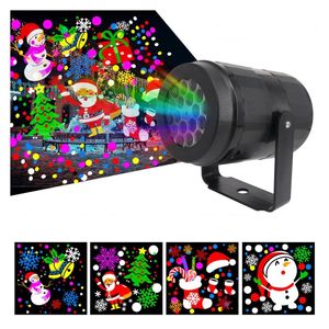 Par 16 toptan satış-Noel Lazer Projektörü Desenler Yılbaşı için Açık Işık Yeni Yıl Sahne Par Disko Ev Partisi Dekorasyon Yüksek Parlaklık